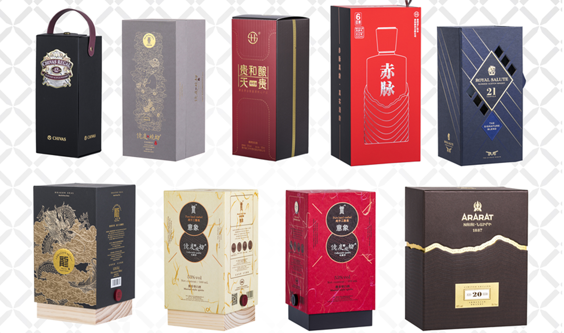 Medium and high grade liquor wine box